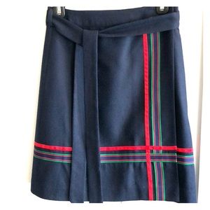 Vineyard Vines Navy Skirt with Ribbon Detail